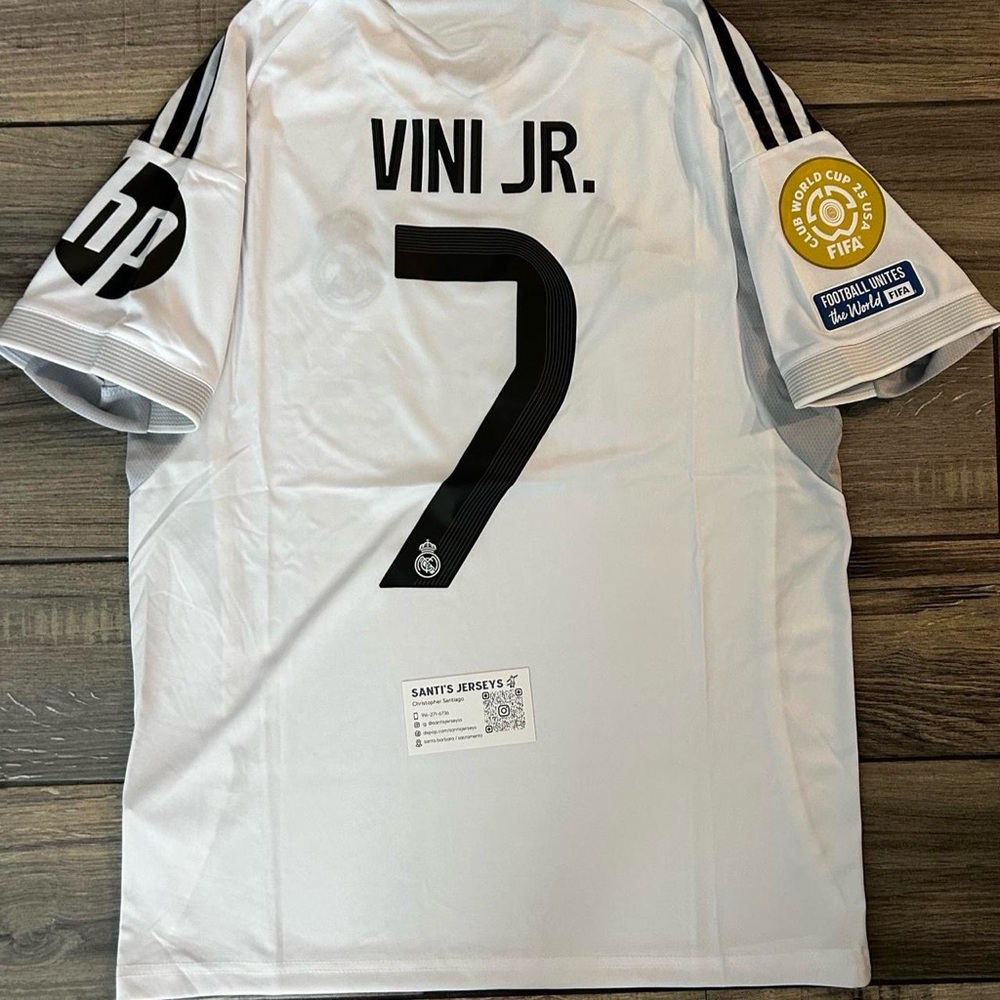#7 VINI JR. Real Madrid 25/26 | Home | Club World Cup Badges | Size Medium